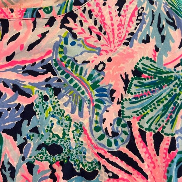 Lilly Pulitzer Long Sleeve Finn Top-Bringing Mermaid Back - Picture 4 of 5